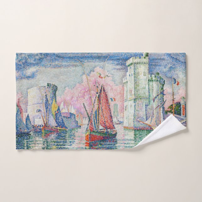 Conjunto De Toalhas Paul Signac - Entrada de La Rochelle Harbor (Toalha de mão)