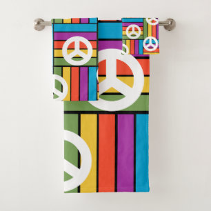 Conjunto De Toalhas Paz dos anos 70