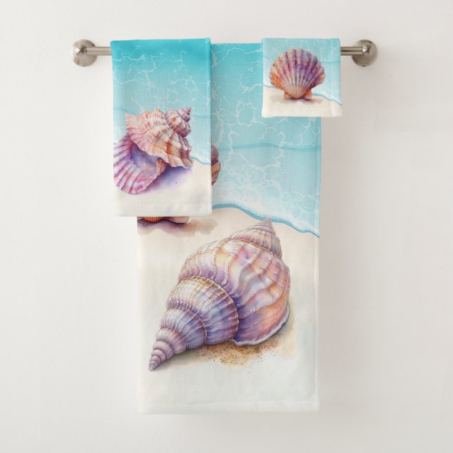 Conjunto De Toalhas Pearls De Praia Tropical Elegante Náutica (Insitu)