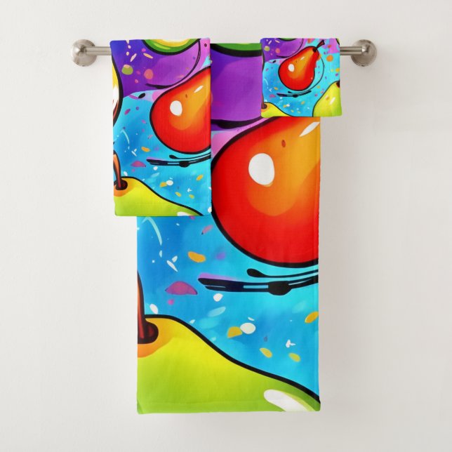 Conjunto De Toalhas Pears Pop Art (Insitu)