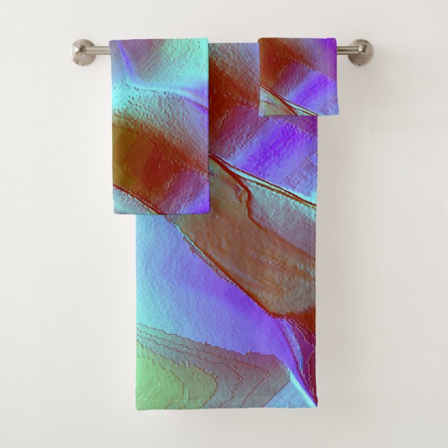 Conjunto De Toalhas Pedra polida em roxo cromo (Insitu)