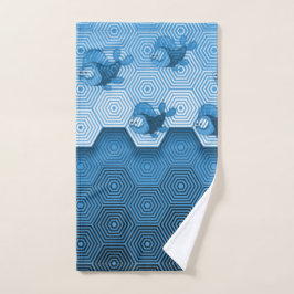 Conjunto De Toalhas Peixe azul