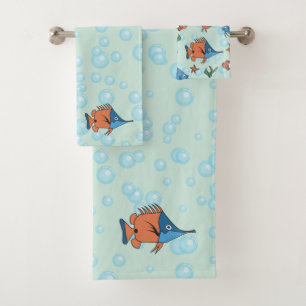 Conjunto De Toalhas Peixe de animação bonito