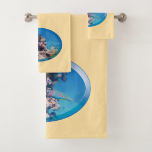 Conjunto De Toalhas Peixe-gato-do-mato-coral - Design fotográfica  