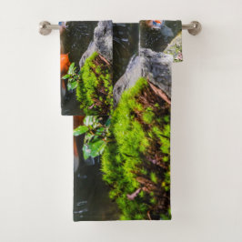 Conjunto De Toalhas Peixe Koi numa lagoa