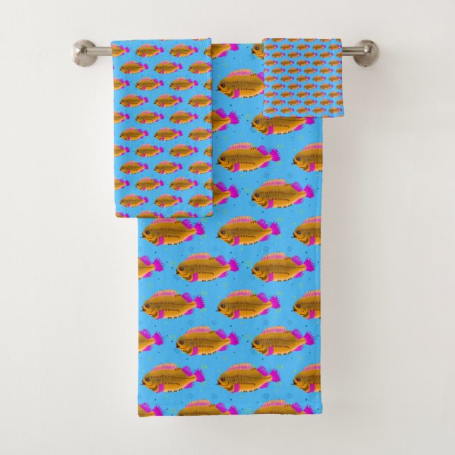 Conjunto De Toalhas Peixe_laranja elétrico (Insitu)