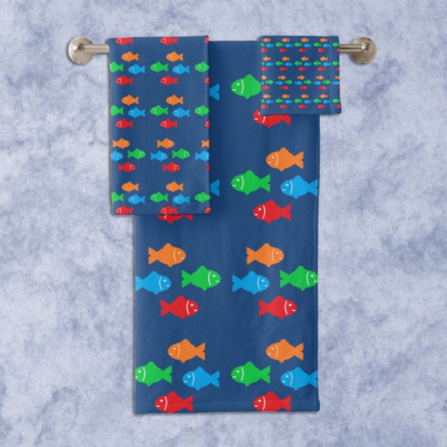 Conjunto De Toalhas Peixes Coloridos (Criador carregado)