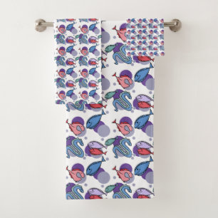 Conjunto De Toalhas Peixes e enguia