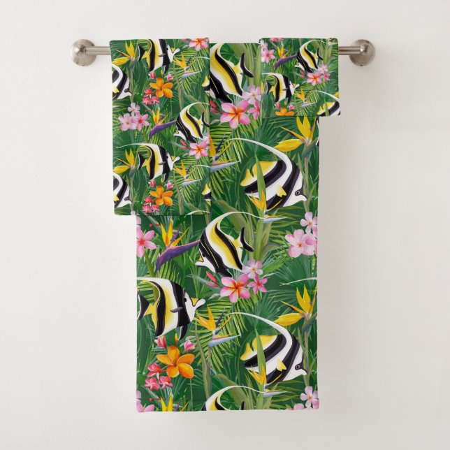 Conjunto De Toalhas Peixes Tropicais (Insitu)