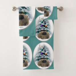 Conjunto De Toalhas Pekingese Christmas