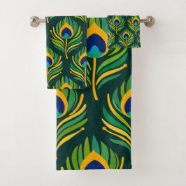 Conjunto De Toalhas Pena de Pavão