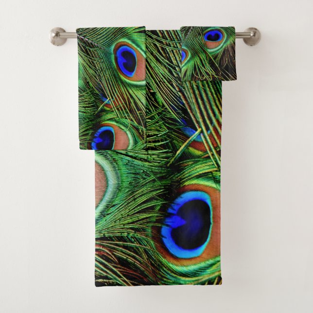 Conjunto De Toalhas Penas Azul Fotografia do Teto Azul (Insitu)