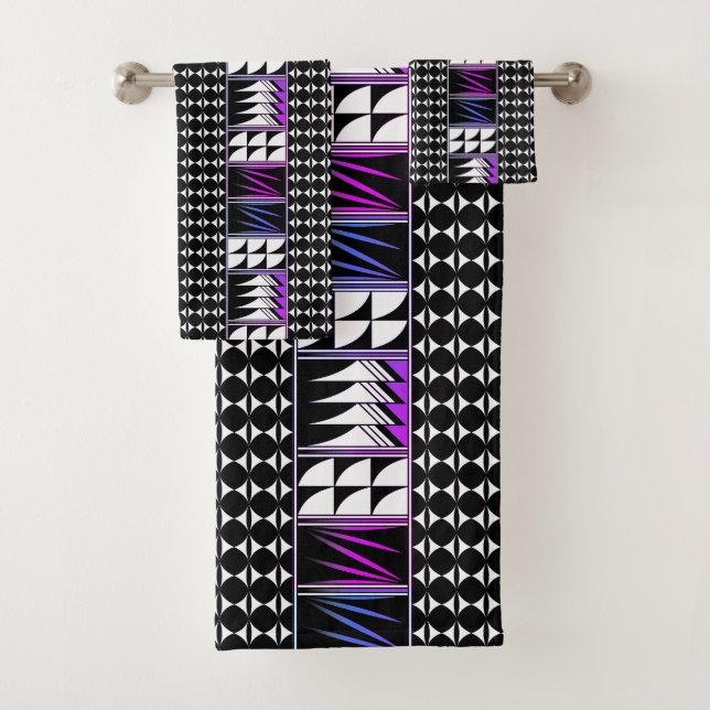 Conjunto De Toalhas Penas do Sudoeste Bênçãos em Rosa Quente (Insitu)