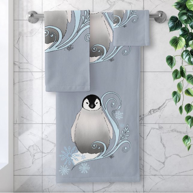 Conjunto De Toalhas Penguin Art Nouveau Snowflakes (Criador carregado)