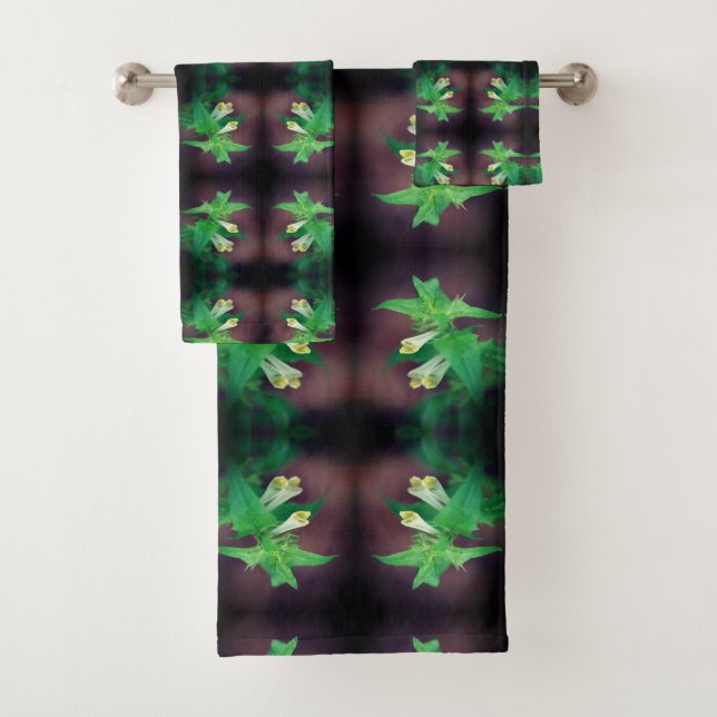 Conjunto De Toalhas Pequena flor branca silvestre Fechar Abstrato (Insitu)