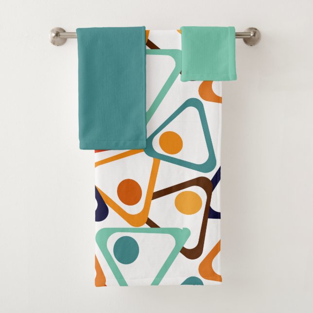 Conjunto De Toalhas Pequena Torre dos Triângulos dos 70 (Insitu)