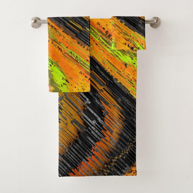 Conjunto De Toalhas Pequeno mosaico amarelado e deformado (Insitu)