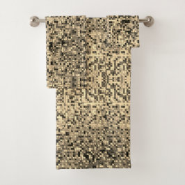 Conjunto De Toalhas Pequenos quadrados ou azulejos, beges ou caquis