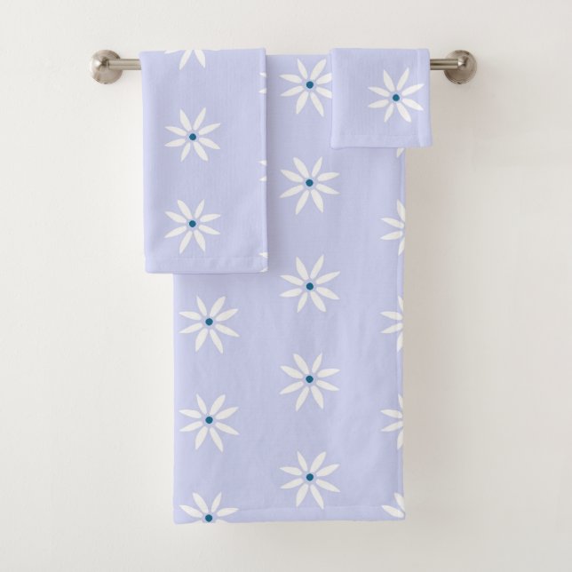 Conjunto De Toalhas Periwinkle Floral Bath Towels (Insitu)