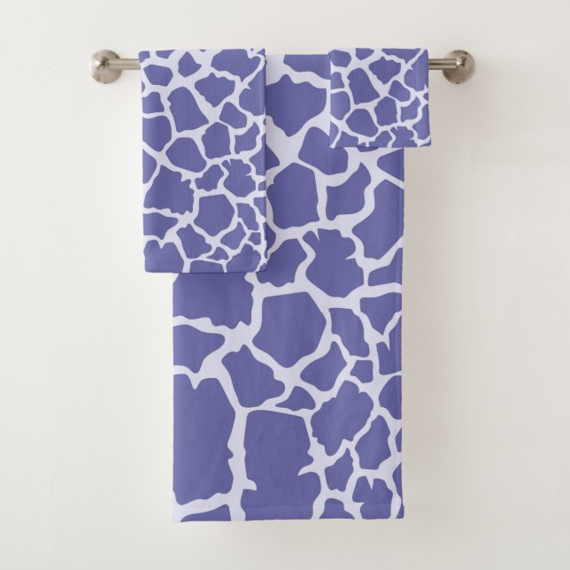 Conjunto De Toalhas Periwinkle Giraffe Impressão (Insitu)