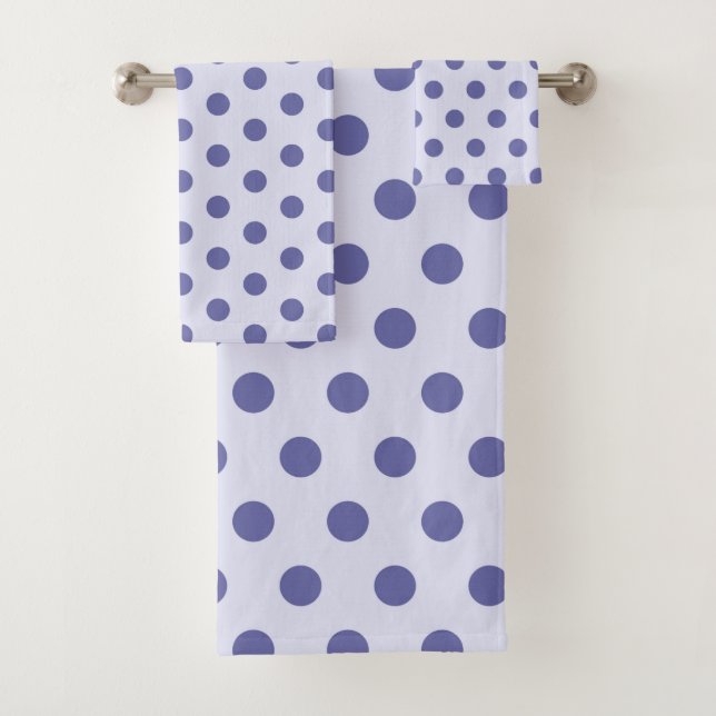 Conjunto De Toalhas Periwinkle Polka Dots  (Insitu)
