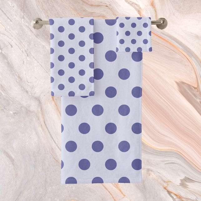 Conjunto De Toalhas Periwinkle Polka Dots  (Criador carregado)