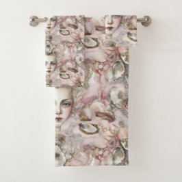 Conjunto De Toalhas pérolas de sereia de praia fofinha