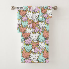 Conjunto de toalhas personalizadas de nome persona