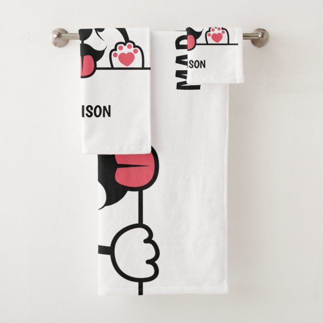 Conjunto de toalhas personalizadas de nome siberia (Insitu)