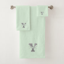 Personalizado Y Monograma Inicial de Prata Seu Nom