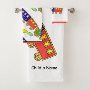 Conjunto De Toalhas Personalizar Crianças Choo Train