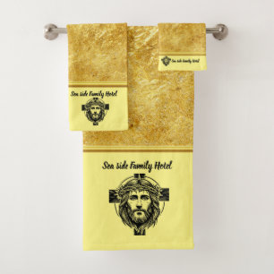Conjunto De Toalhas Personalizar Espiritualidade Romântica Jesus Foil