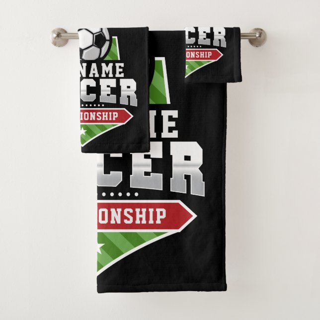 Conjunto De Toalhas Personalizar jogador de equipe de texto de ADD de  (Insitu)