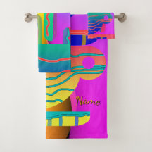 Personalize Xícaras de Café Rainbow Geo Artsy