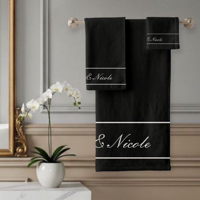 Conjunto De Toalhas Personalized Towel Set, Elegant White, Classic (Criador carregado)