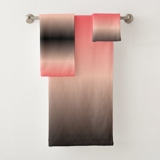 Conjunto De Toalhas Pêssego a preto (Insitu)