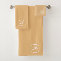 Pêssego Suave Elegante Monograma Personalizado