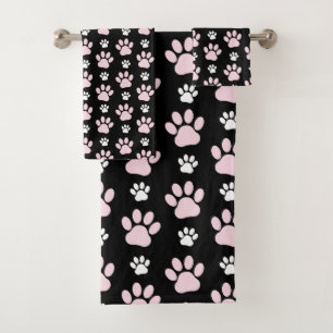 Conjunto De Toalhas Pestanas, Patas Rosa, Patas Cachorros, Patas Anima