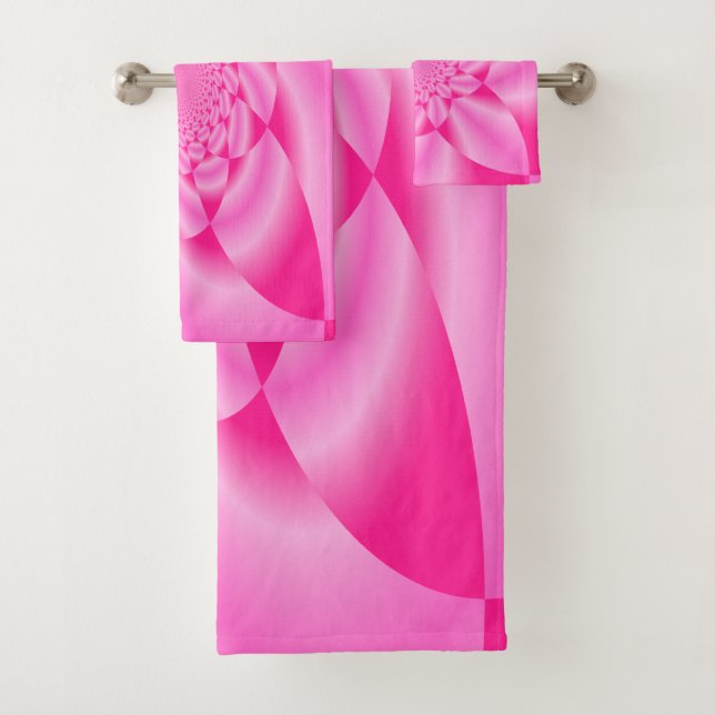 Conjunto De Toalhas Petal rosa de folha (Insitu)