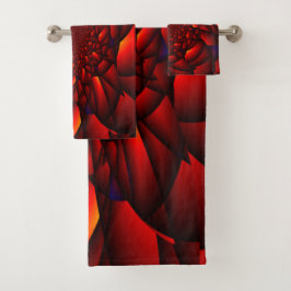 Conjunto De Toalhas Pétala Vermelha Preta Azul