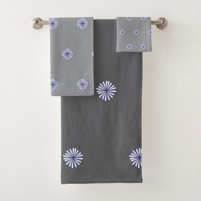 Conjunto De Toalhas Pétalas Brancas Cinza Combo Presente Decoração de  (Insitu)