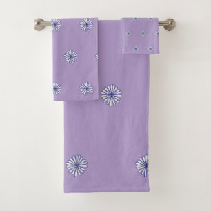 Conjunto De Toalhas Pétalas Brancas Decoração de Casa Presente Lavanda