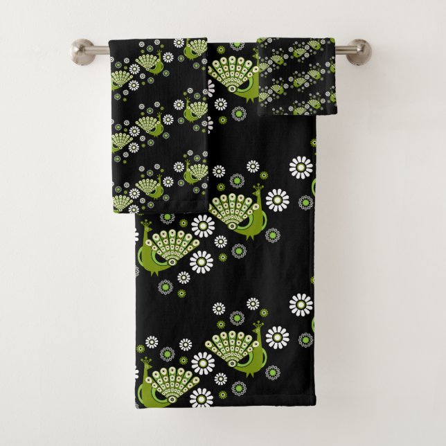 Conjunto De Toalhas Pheasants Peacock Art (Insitu)