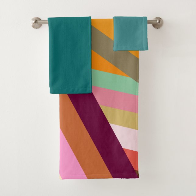 Conjunto De Toalhas Picos dos anos 70 (Insitu)