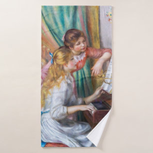 Conjunto De Toalhas Pierre Auguste Renoir - Jovens Meninas no Piano