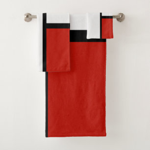 Conjunto De Toalhas Piet Mondrian - Abstrato Geométrico de Composição