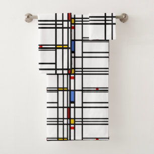 Conjunto De Toalhas Piet Mondrian, Composição 10