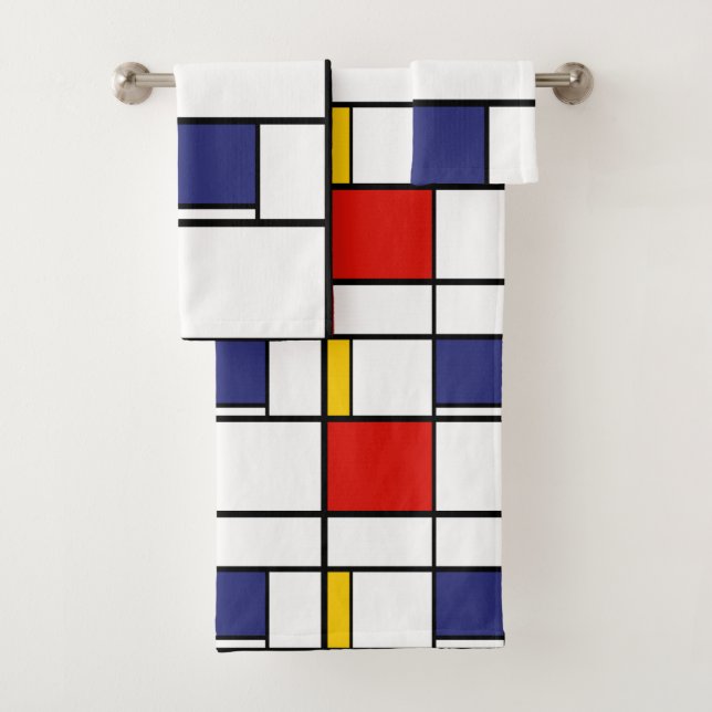 Conjunto De Toalhas Piet Mondrian, Composição C (Insitu)