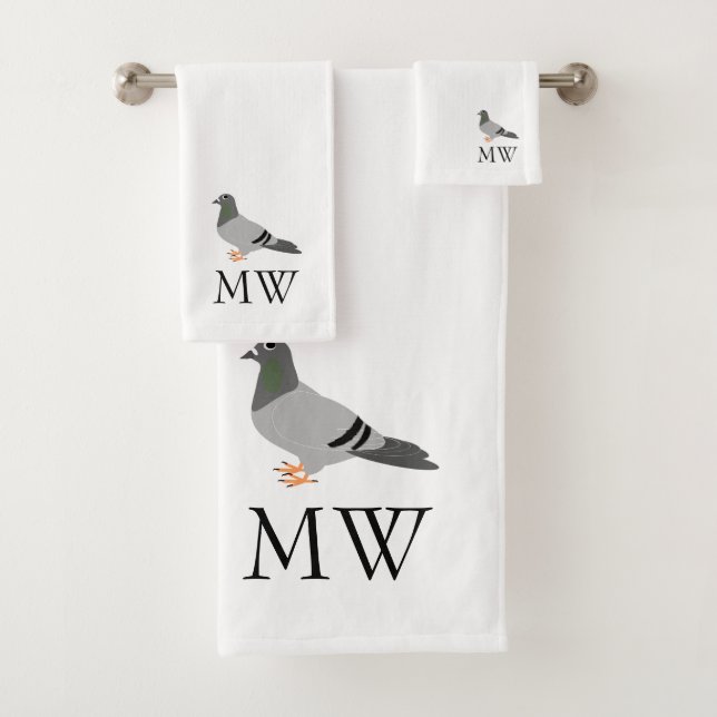 Conjunto De Toalhas Pigeon Design Monogrammed (Insitu)
