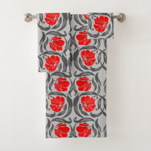 Conjunto De Toalhas Pimpernel de William Morris, cinzas de prata e